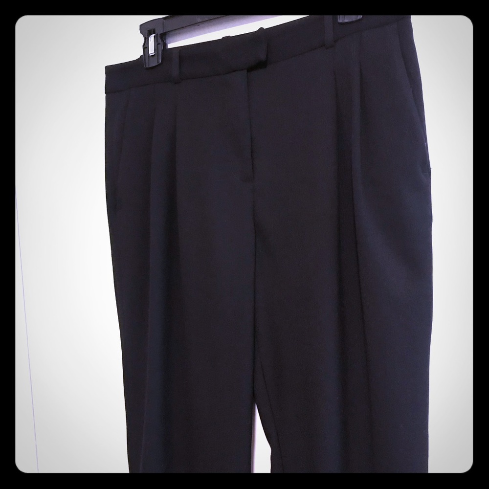MICHAEL by Michael Kors Pleated Black Trousers